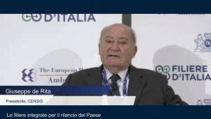 De Rita (Censis): "Filiera per sviluppo economico, sarà protagonista ripresa"