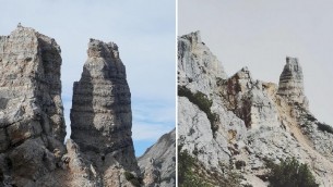 Frana sul Carega, crolla guglia dell''Omo': cambia lo skyline delle Piccole Dolomiti