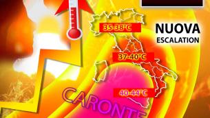 Meteo Italia, nuove escalation del caldo: punte fino a 44°C nel weekend