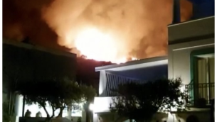 Notte di fuoco a Stromboli, incendio durante riprese fiction
