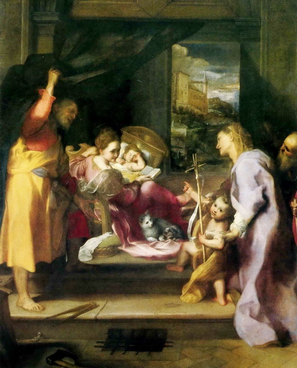 Madonna della Gatta, Federico Barocci, 1598 circa, olio su tela, Firenze, Galleria Palatina di Palazzo Pitti