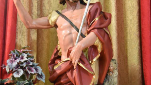 La statua di San Giovanni Battista, custodita nell'omonima chiesa di Soveria Mannelli (Foto di Mario Greco)