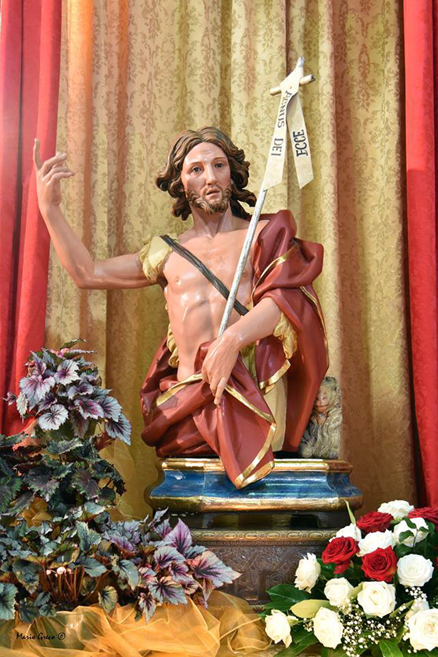 La statua di San Giovanni Battista, custodita nell'omonima chiesa di Soveria Mannelli (Foto di Mario Greco)