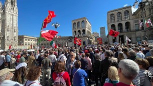 25 aprile, a Milano palestinesi contestano Sala