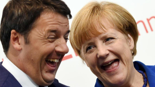 Matteo Renzi e Angela Merkel