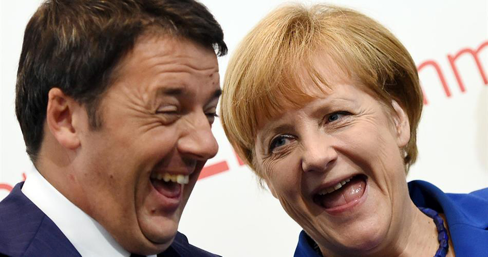 Matteo Renzi e Angela Merkel