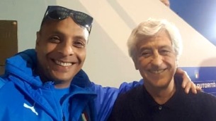 Antonio Gatto con Gianni Rivera