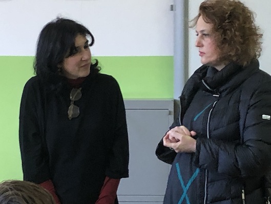 L'assessora Gargano e la dirigente della scuola Bilotti
