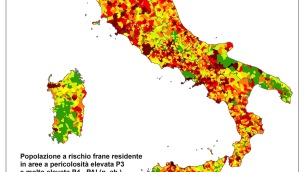 Mappa della popolazione residente in zone a rischio frane