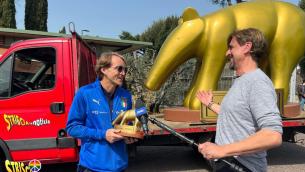 A Mancini il Tapiro d'Oro gigante: "premio più che meritato", dice