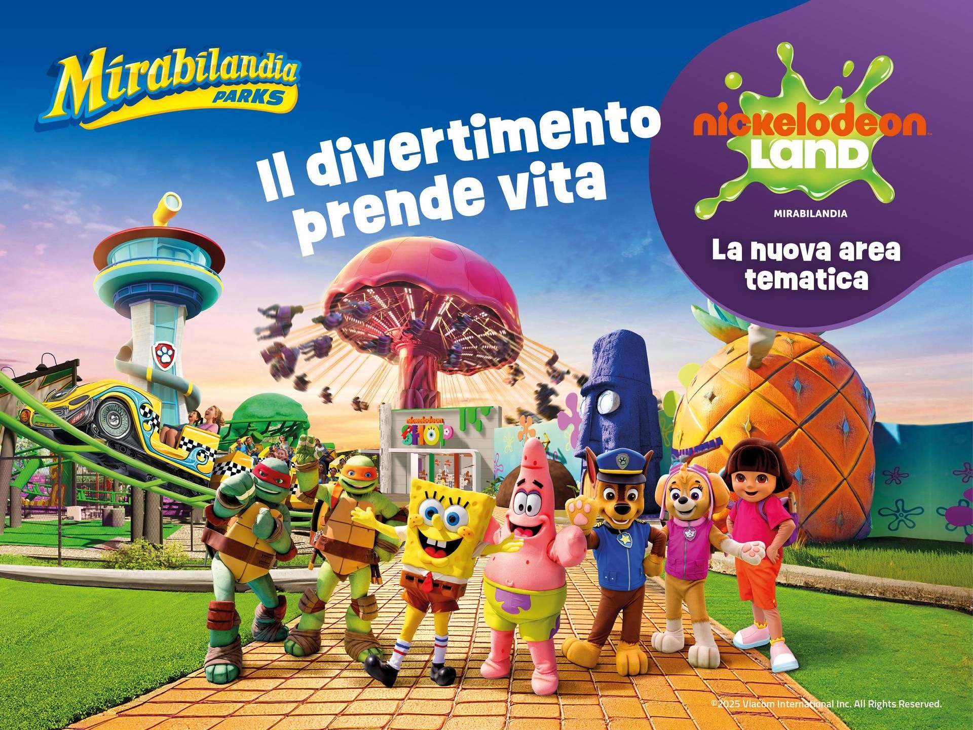 Al via nuova stagione di Mirabilandia con Nickelodeon Land, l'area dedicata alle famiglie