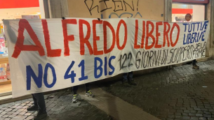 Alfredo Cospito, presidi in tre piazze di Roma