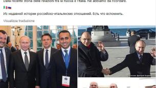 Ambasciata russa pubblica foto Putin con leader italiani: "C'è molto da ricordare"