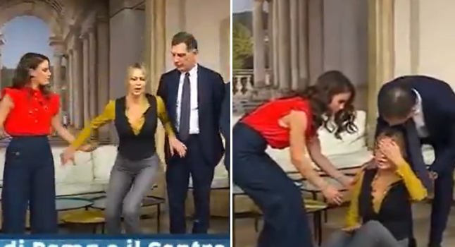 Anna Falchi ha un malore in diretta, il video a 'I fatti vostri': cosa è successo