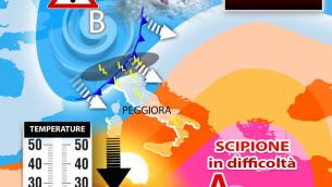 Anticiclone in pausa, arrivano calo termico e temporali