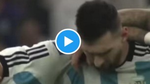 Argentina campione, Messi e la 'preghiera' a Maradona - Video