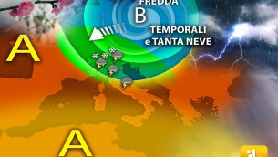 Aria artica su mezza Italia, ancora temporali e tanta neve: previsioni meteo
