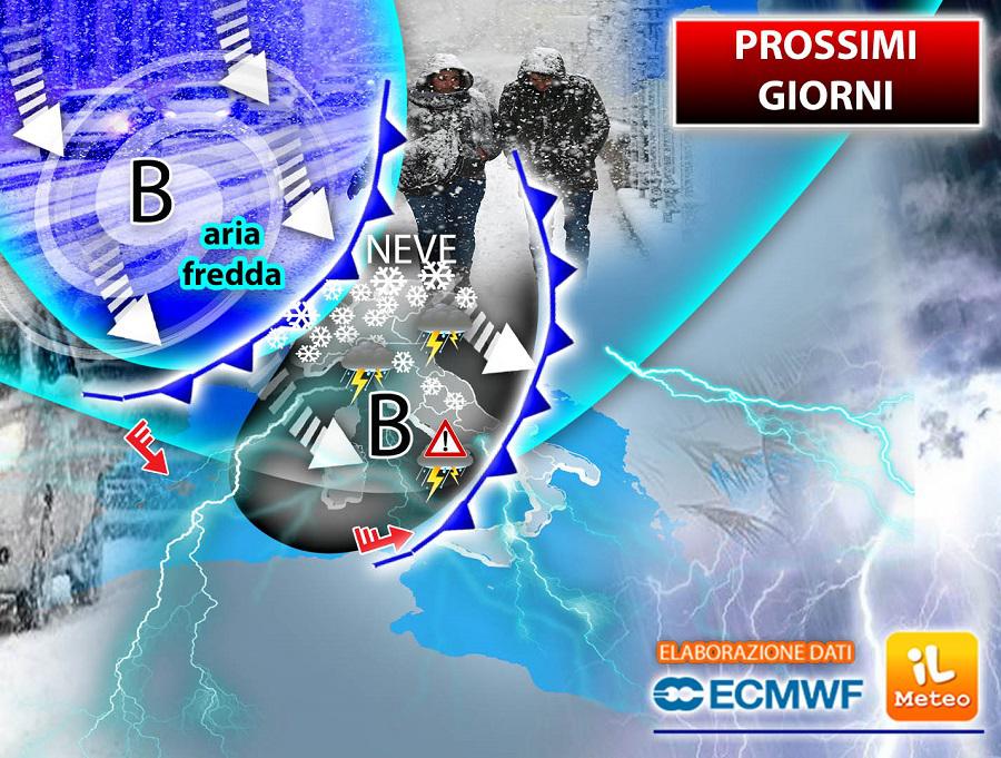 Arriva la tempesta dell'Immacolata, mercoledì 8 neve anche in pianura