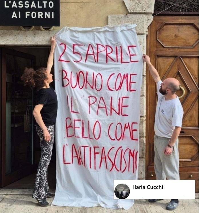 Ascoli Piceno, fornaia antifascista: "Striscioni contro di me, ma non ho paura"