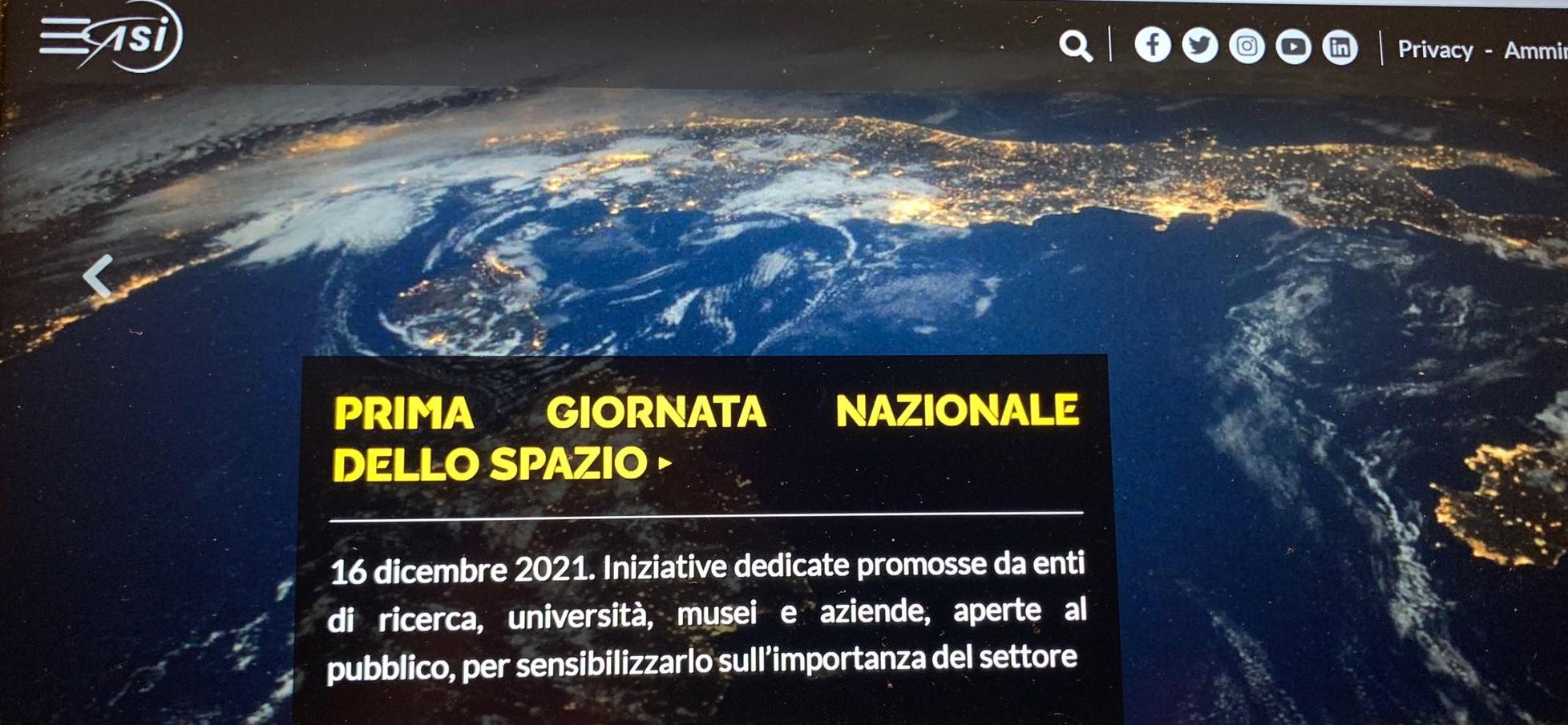 Asi, nasce la Giornata Nazionale dello Spazio
