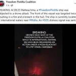 Attacco di droni, colpita nave con aiuti umanitari per Gaza: doveva imbarcarsi anche Greta Thunberg - Video