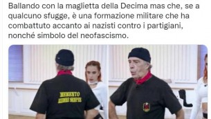 Ballando con le Stelle, Lucarelli: "Montesano alle prove con maglia Decima Mas"