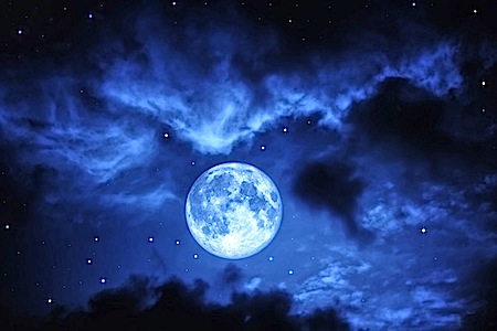 Sky with full moon