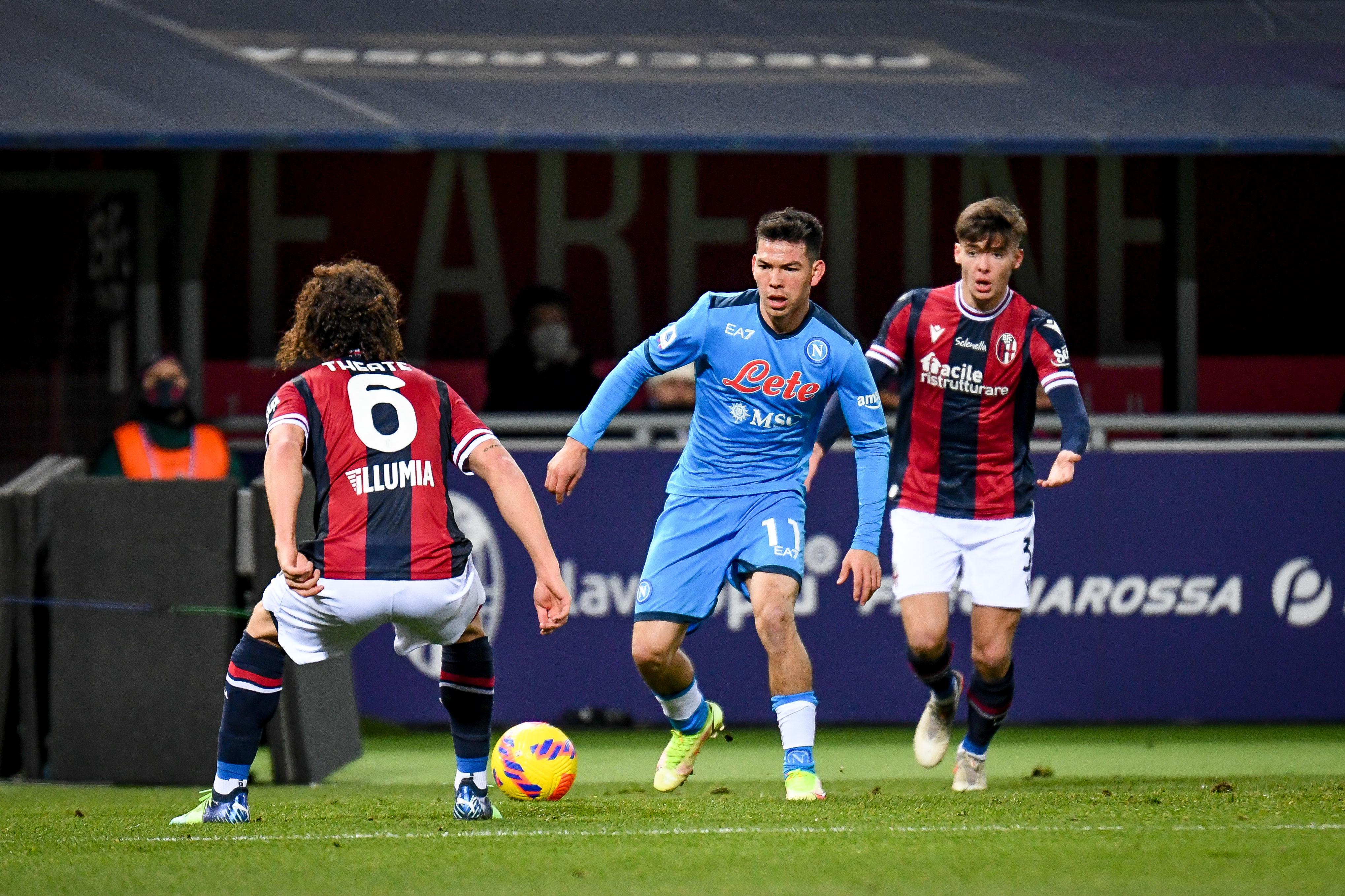 Bologna- Napoli 0-2, doppietta di Lozano