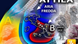 Bordata gelida sull'Italia, freddo e neve fino alle coste