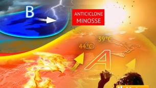 Caldo infernale con Minosse, 44°C in Sardegna e 39°C a Roma: le previsioni meteo