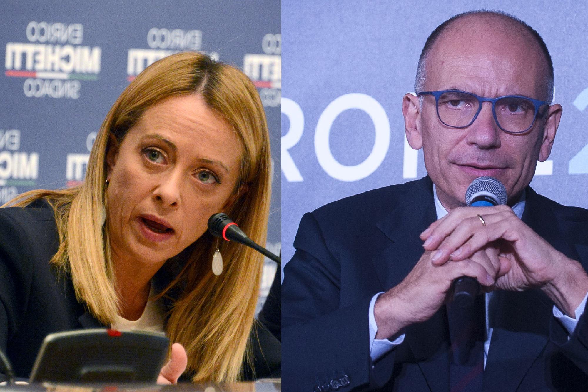 Camere, scontro Meloni-Letta sulla scelta dei presidenti