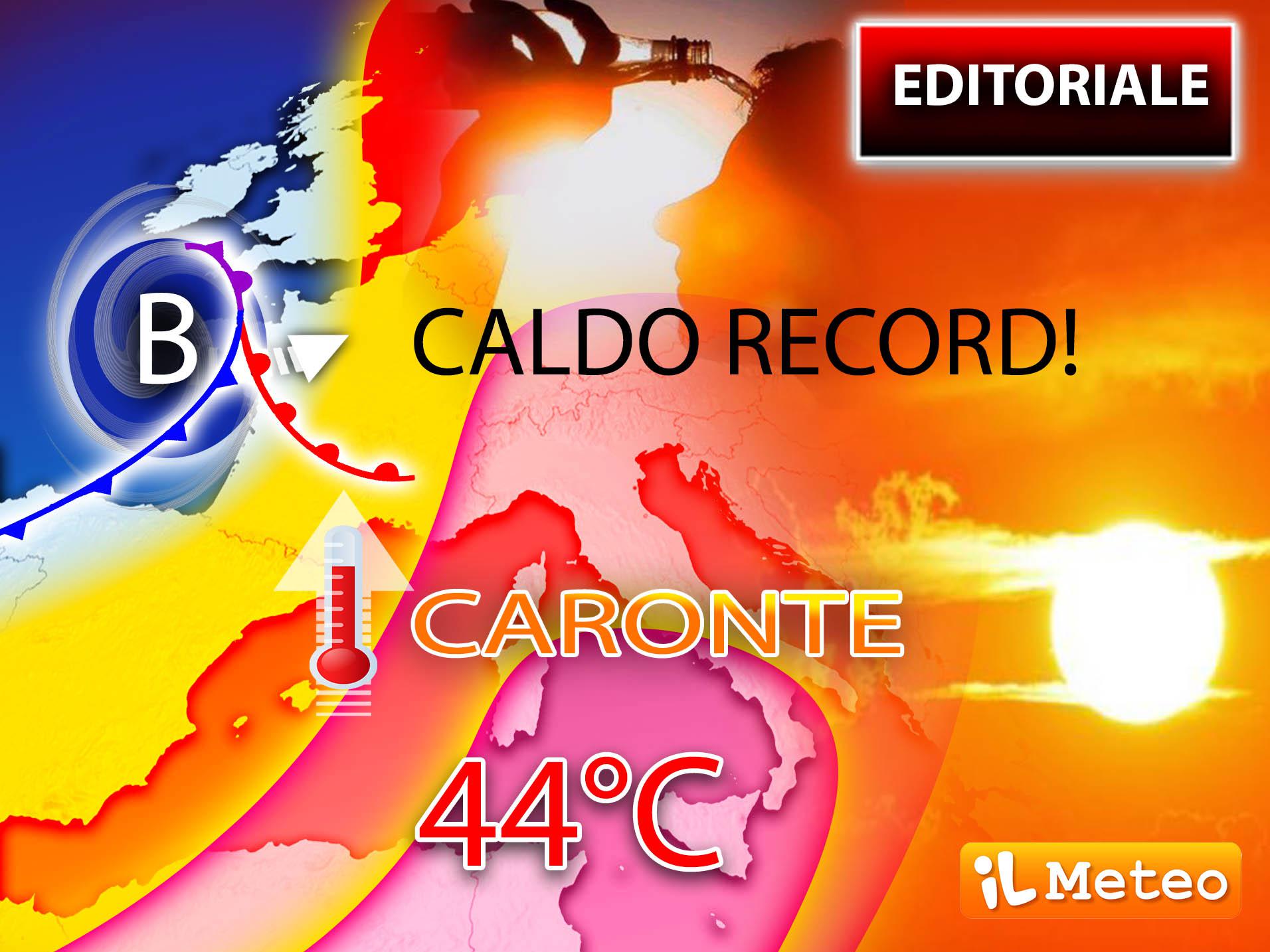 Caronte con caldo record per almeno altri 10 giorni