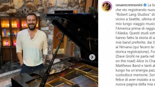 Cesare Cremonini a Seattle, registra nello studio dei Nirvana