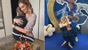 Chiara Ferragni e Fedez insieme alla festa di Leone ma foto separate