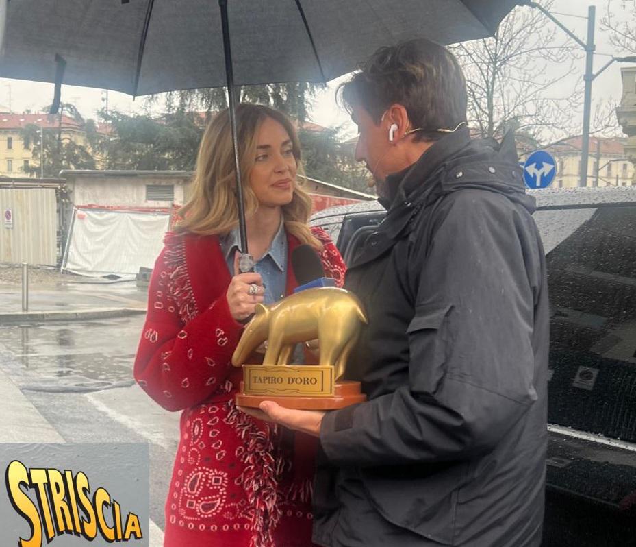 Chiara Ferragni riceve il Tapiro di 'Striscia': "Non ho abbandonato Fedez"