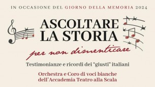 Concerto alla Camera per giorno Memoria, in sala ricordo 'giusti delle nazioni'