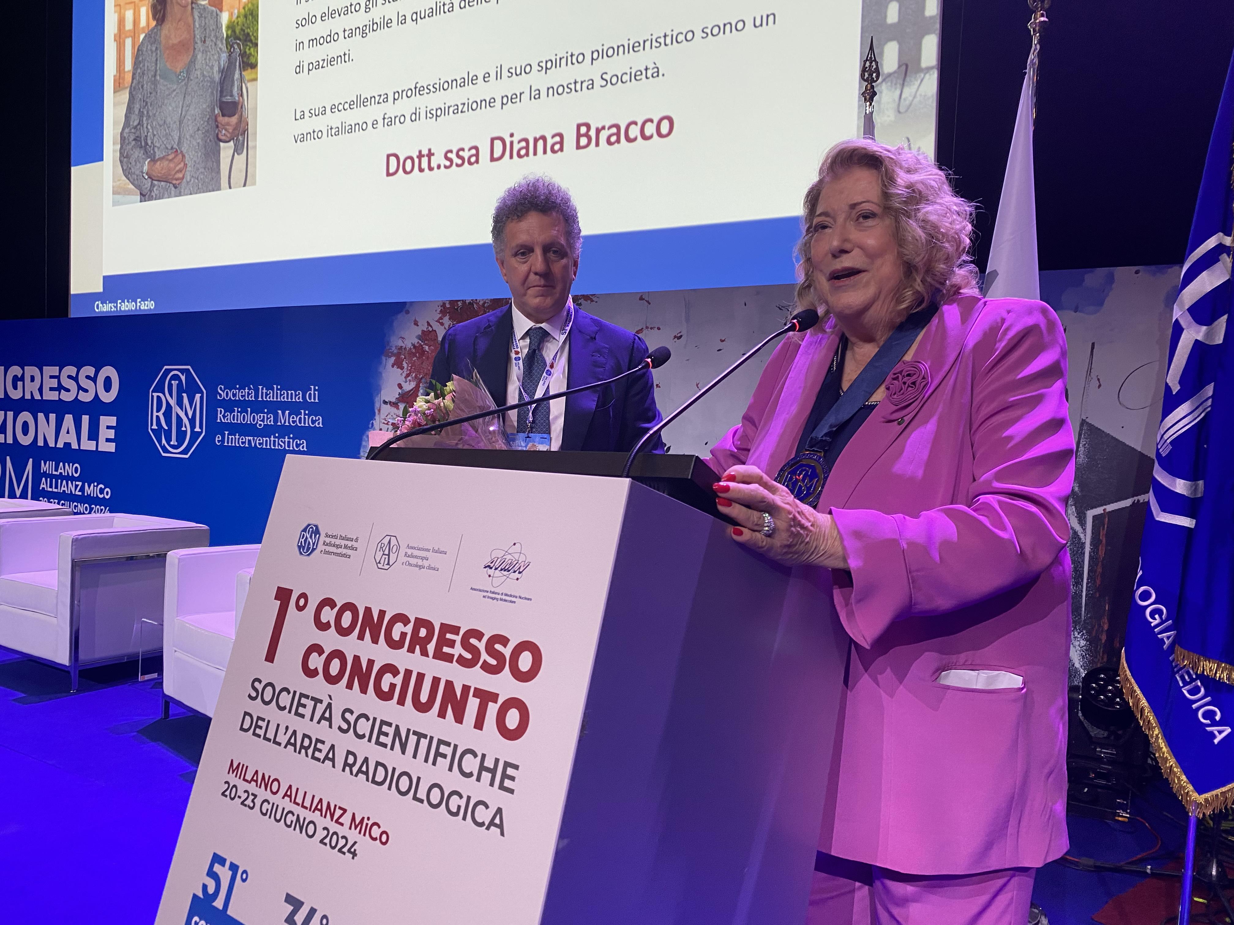 Congresso Sirm, Diana Bracco insignita della Medaglia d'Oro