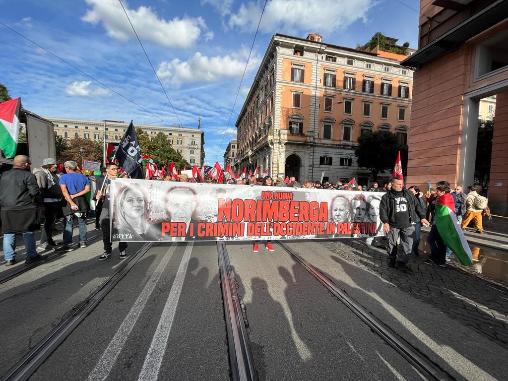 Corteo pro-Palestina a Roma