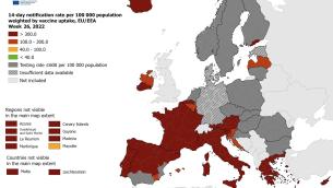 Covid, mappa Ecdc: Italia interamente rosso scuro
