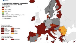 Covid, mappa Ecdc: Italia rosso scuro, crollo test in Europa