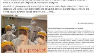 Covid, medico multato per aver lavorato troppo in pandemia scrive a Mattarella
