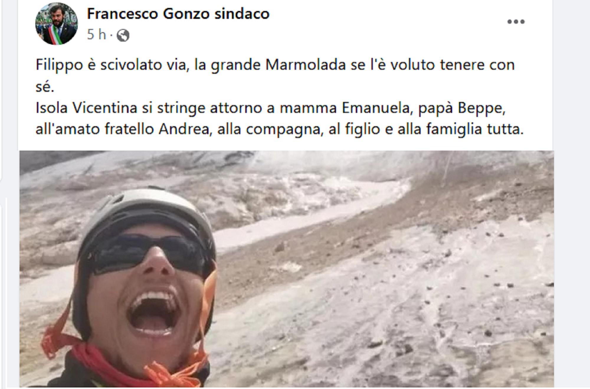 Crollo Marmolada, il selfie di una delle vittime prima della valanga