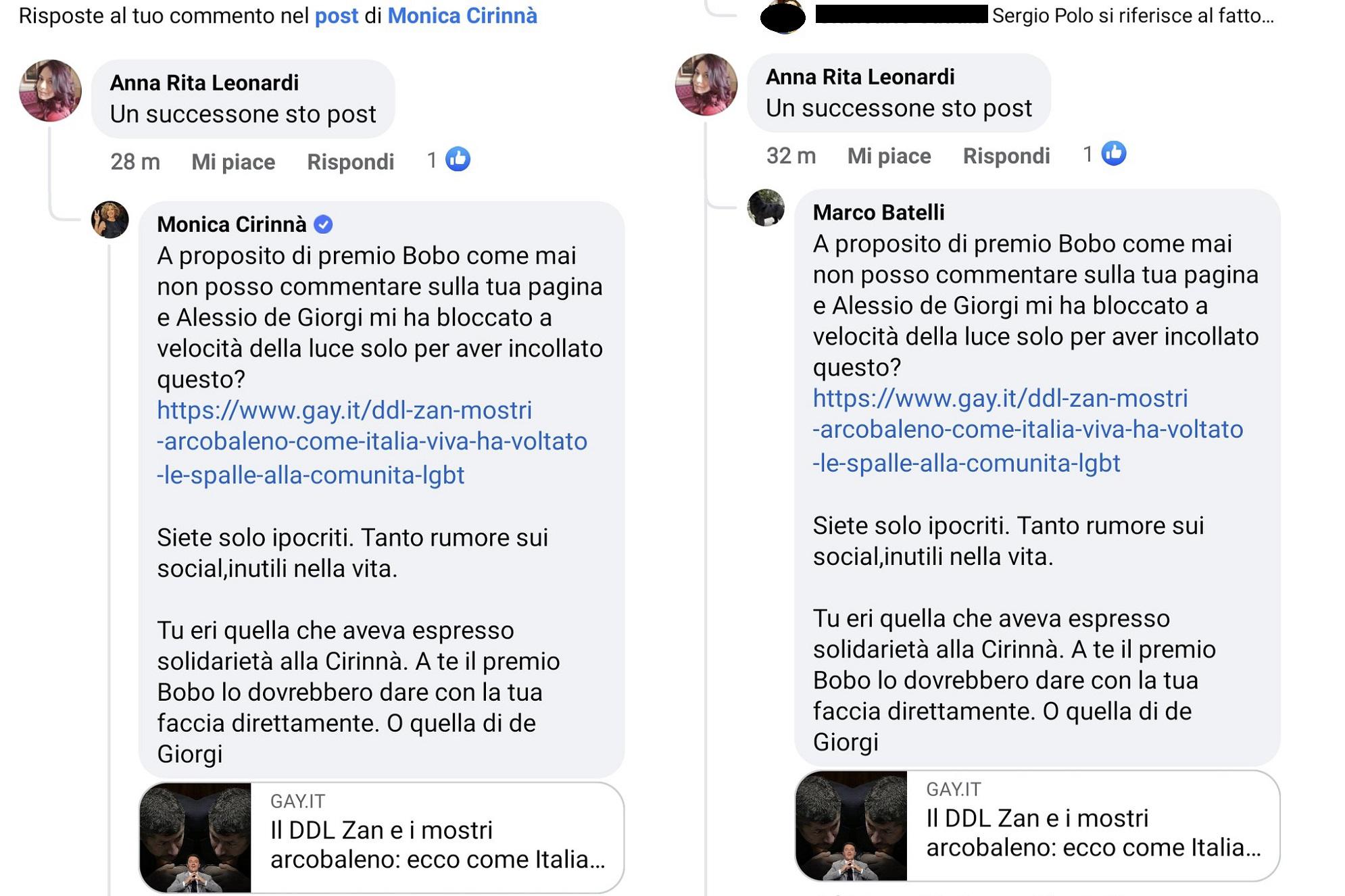 Ddl Zan, l'Iv Leonardi accusa Cirinnà: "Profili falsi per insultare"
