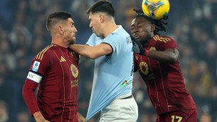 Derby Lazio-Roma 1-1, Soulé risponde a Romagnoli