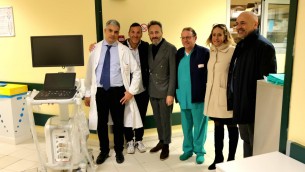 Donato ecografo alla Terapia intensiva 'Shock e trauma' del San Camillo Roma