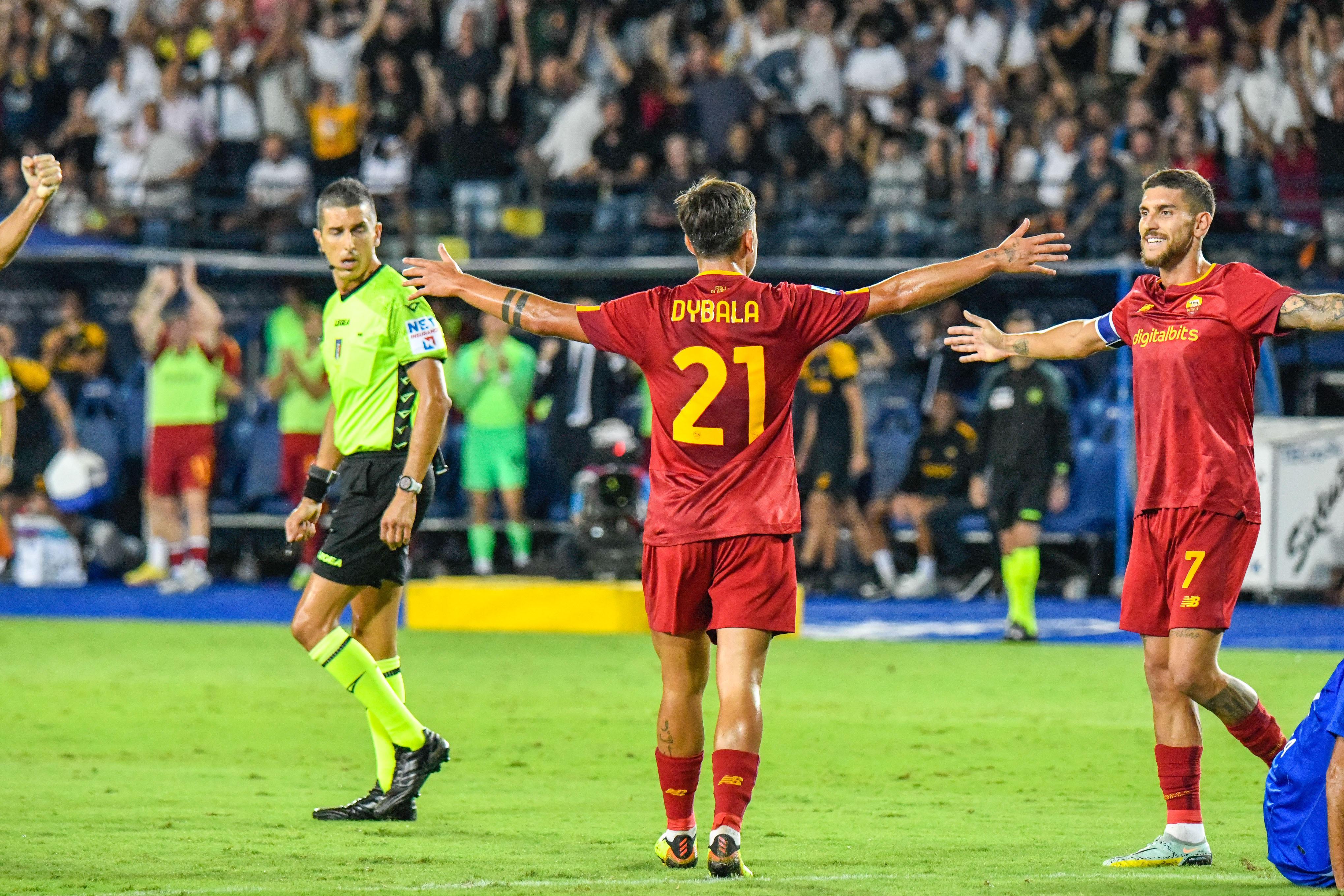Empoli-Roma 1-2, giallorossi ok con Dybala e Abraham