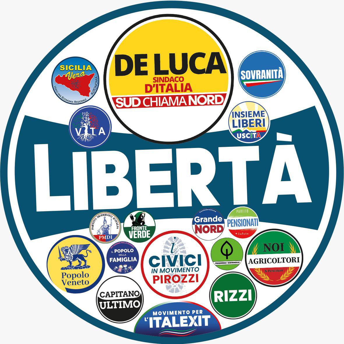 Europee, 17 loghi nel simbolo di Cateno De Luca: è record