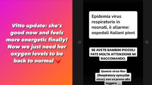 Fedez e Ferragni, figlia Vittoria sta meglio: "Fate attenzione a virus neonati"
