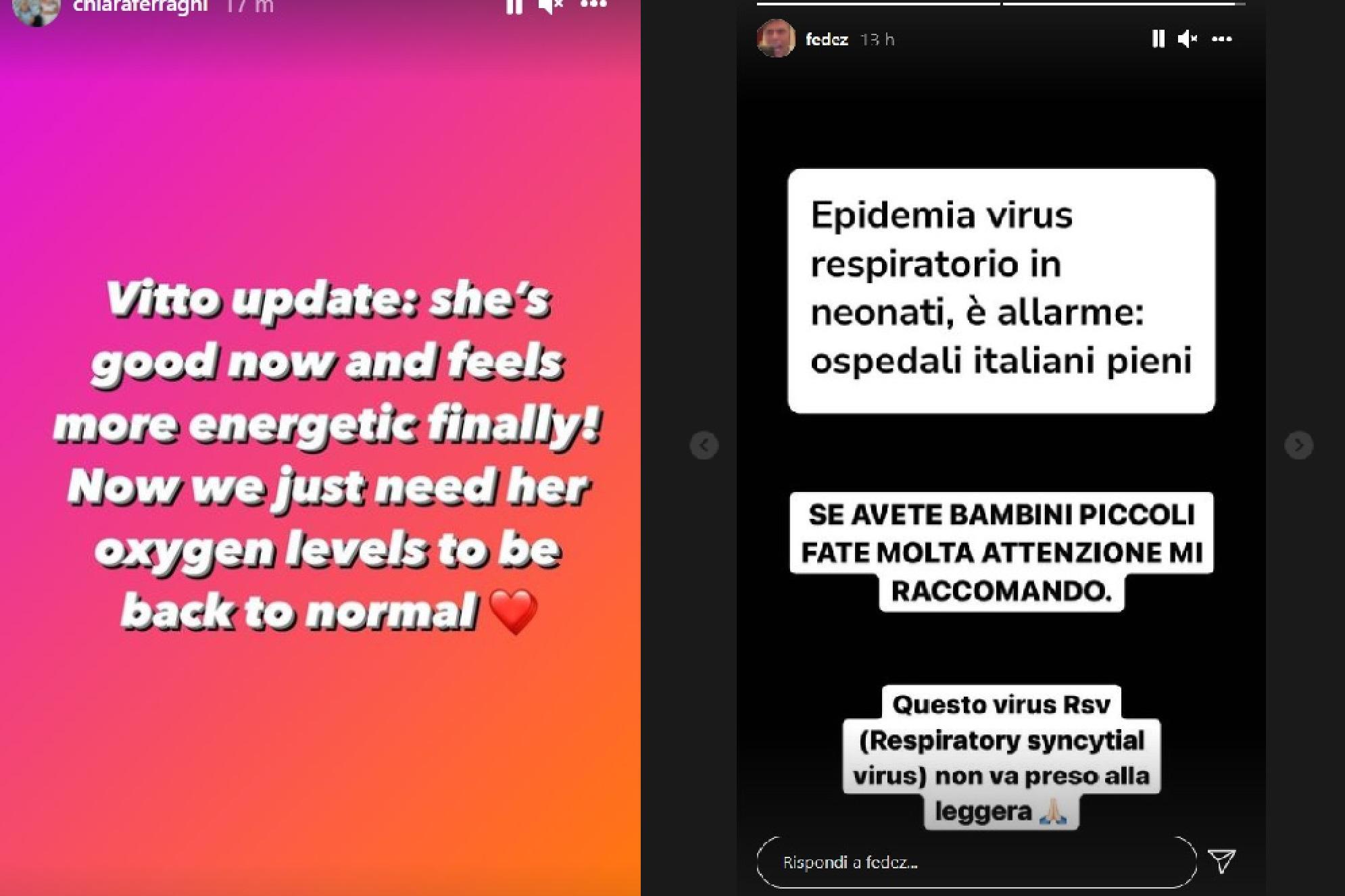 Fedez e Ferragni, figlia Vittoria sta meglio: "Fate attenzione a virus neonati"