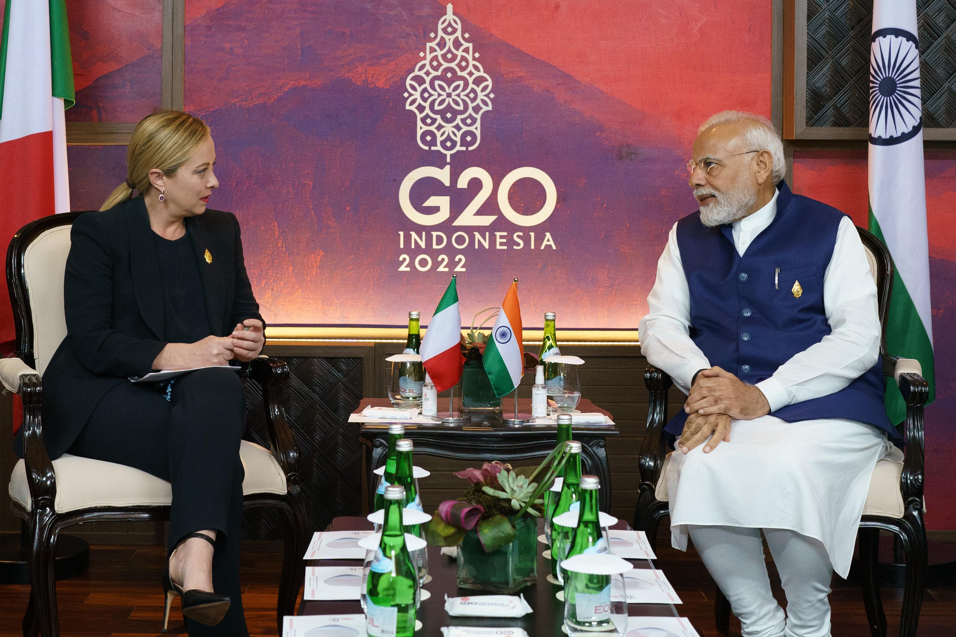 G20, Meloni a Modi: "Pieno sostegno Italia a presidenza India"